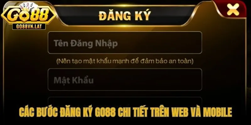Quy trình tham giaGO88 hoàn tất nhanh chỉ trong 5 phút