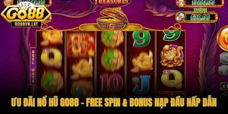 Free Spin và Bonus nạp đầu hấp dẫn chờ người chơi mới tại GO88